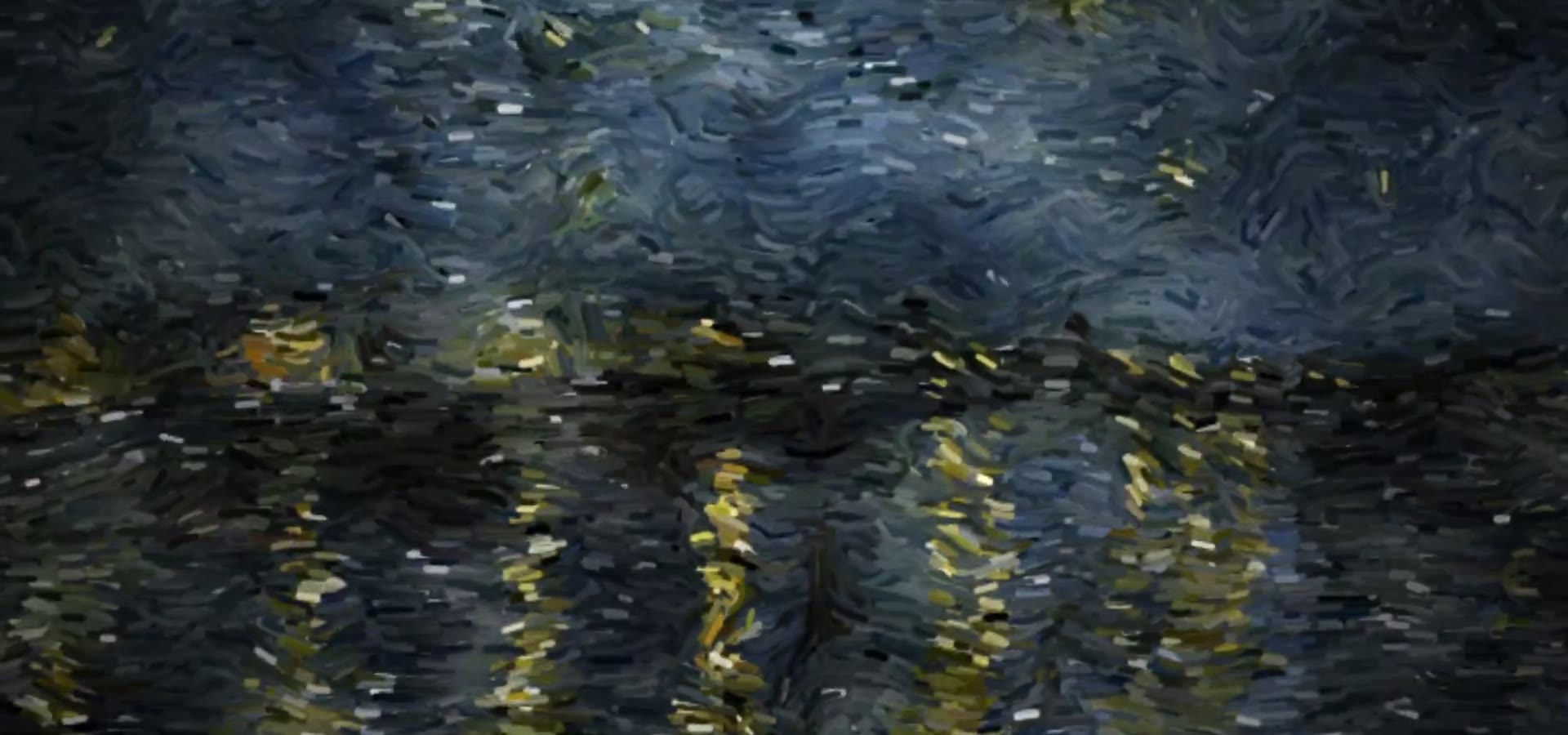 Starry Night Over the Rhône, repainted in impasto oil strokes